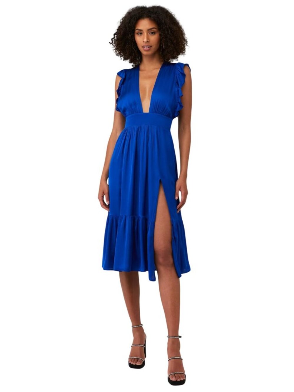 Stillwater The Jessie Midi Dress in cobalt Blue Small Womens